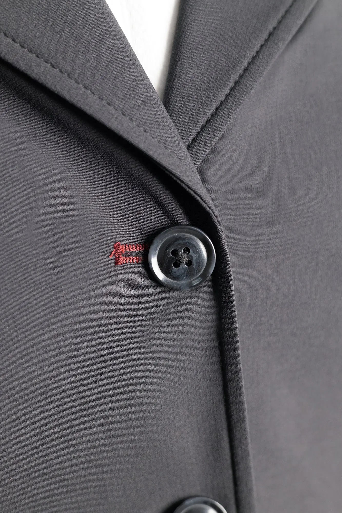 Grand Prix Ladies EQJ Classic 3 Button Show Jacket, Black with Burgundy Collar - Image 11