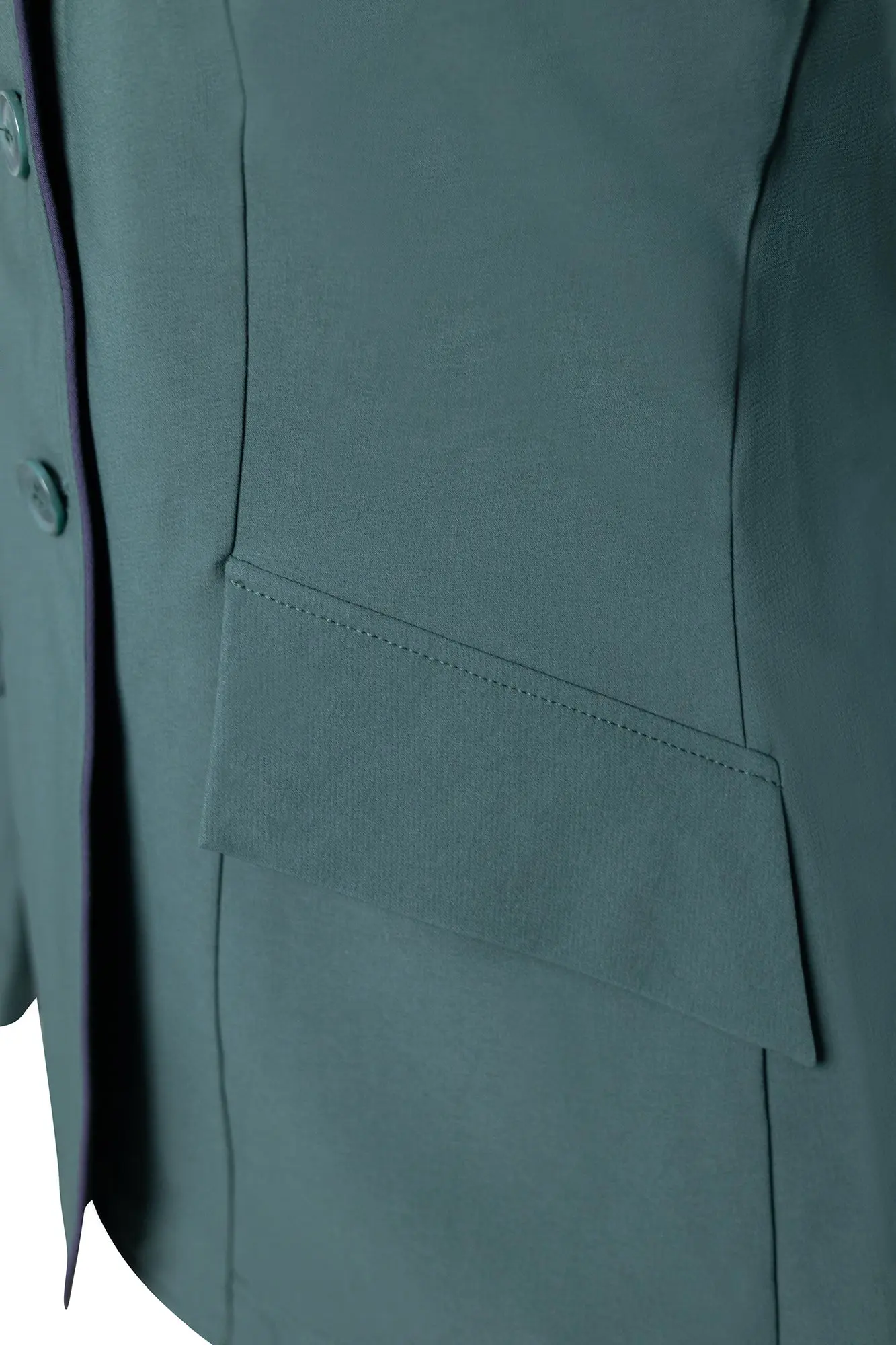 Grand Prix Ladies EQJ Classic 3 Button Show Jacket, New Green with Navy Piping - Image 6