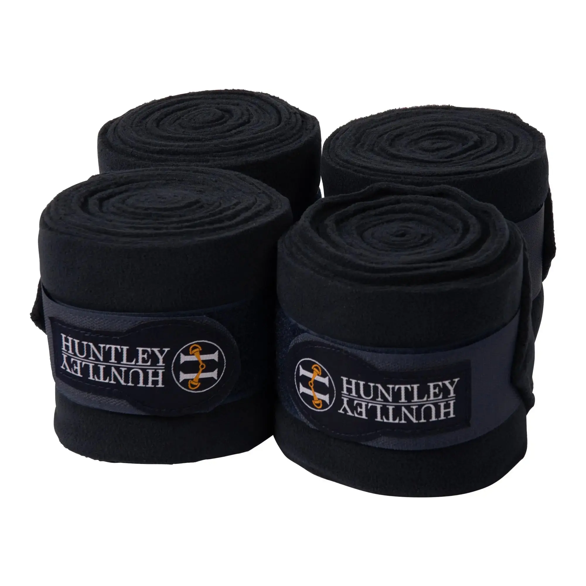 Huntley Equestrian Polo Fleece Wraps, Set of 4, Black - Image 22